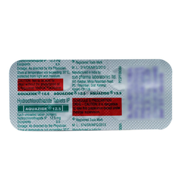 aquazide 12.5mg tablet