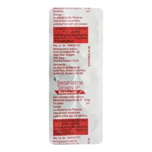 betavert 8mg tablet
