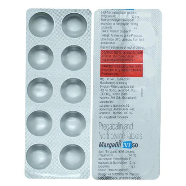 maxgalin nt 50mg tablet