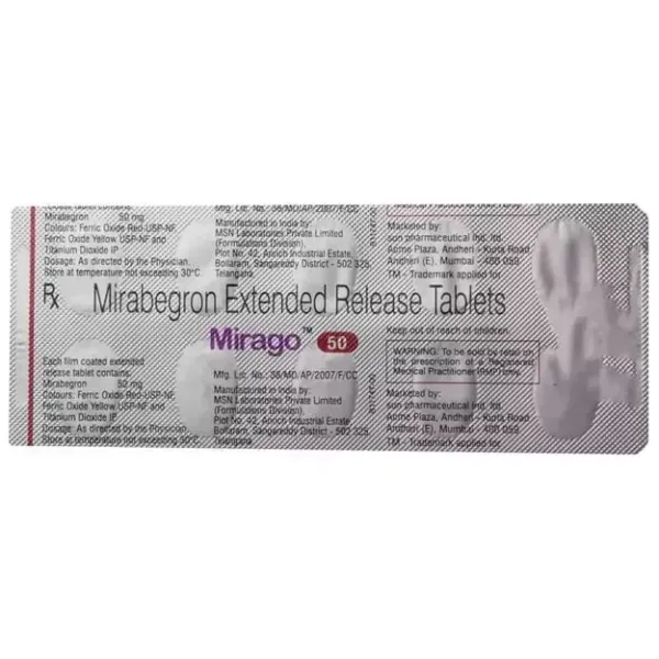 mirago 50mg tablet