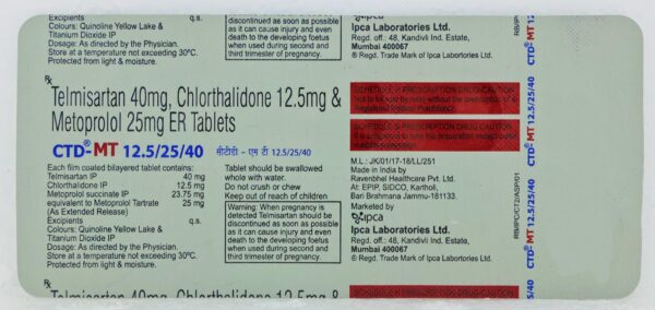 CTD-MT 12.5/25/40 Tablet ER