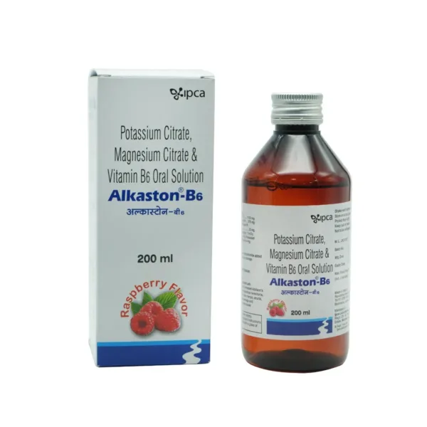 Alkaston B-6 Oral Solution with Potassium, Magnesium & Vitamin B6 | Raspberry