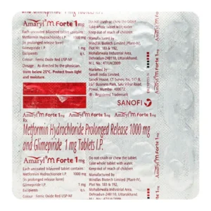 Amaryl M Forte 1mg Tablet PR