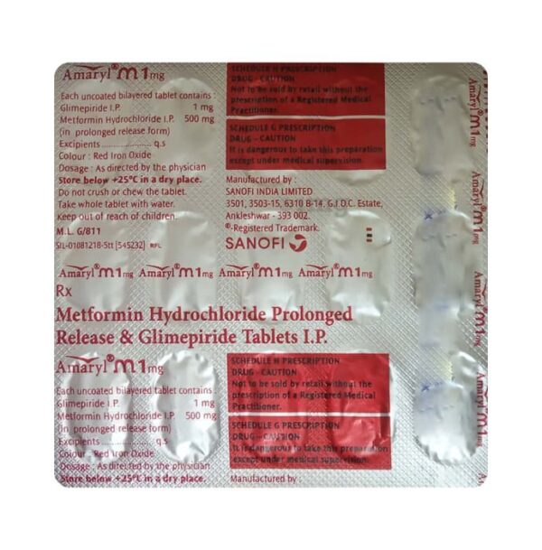 Amaryl M 1mg Tablet PR