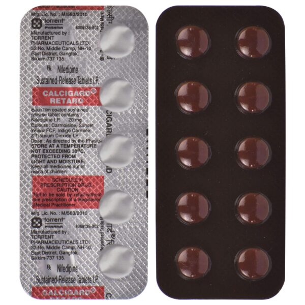 Calcigard 20mg Retard Tablet SR