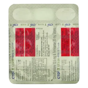 CTD-T 12.5/20 Tablet