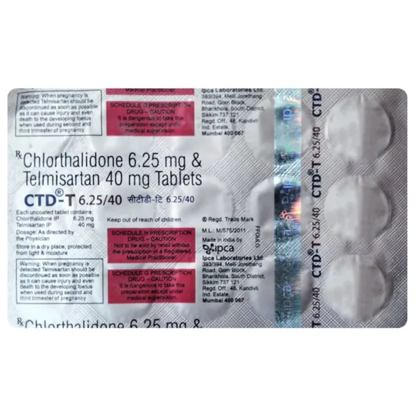 CTD-T 40/6.25 Tablet