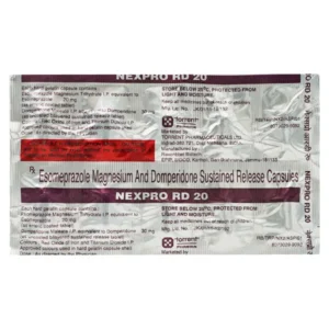 Nexpro RD 20mg Capsule SR strip - Esomeprazole 40mg and Domperidone 30mg