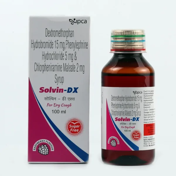 Solvin-DX Syrup Raspberry Sugar Free