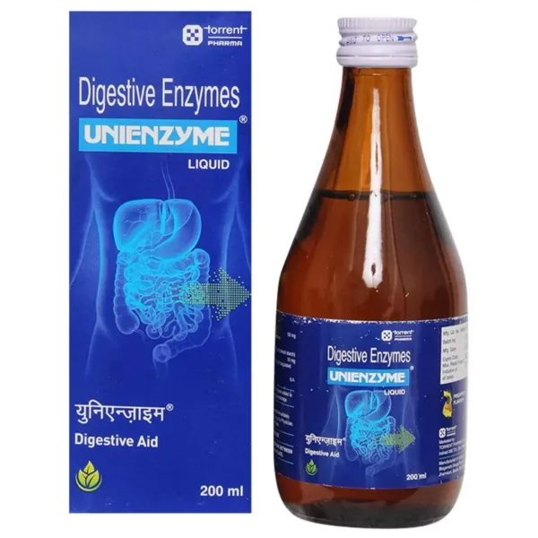 Unienzyme Plus Liquid for Digestive Health | Sugar-Free | Flavour Saunf