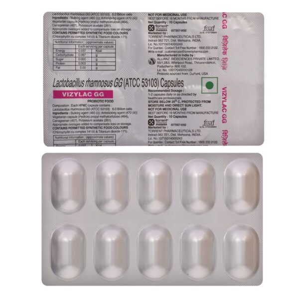 Vizylac GG Probiotic Capsule for Gut Health
