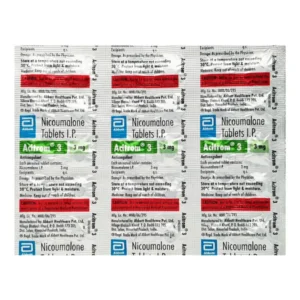 "Acitrom 3 Tablet, Acitrom 3 Tablet price, Acitrom 3 Tablet alternatives, Acenocoumarol"