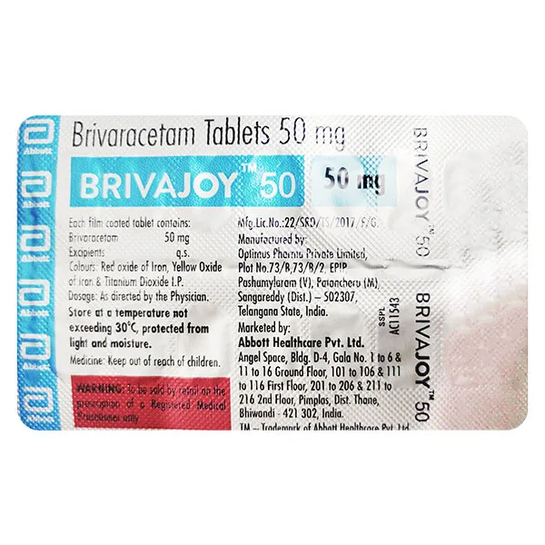 Brivajoy 50 Tablet Brivajoy 50 Tablet, Brivajoy 50 Tablet price, Brivajoy 50 Tablet alternatives, Brivaracetam