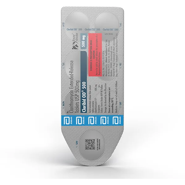"Claribid OD Tablet ER, Claribid OD Tablet ER price, Claribid OD Tablet ER alternatives, Clarithromycin"