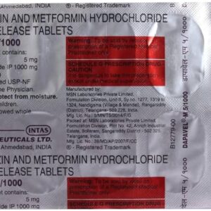 Dapavel M 5mg/1000mg Tablet