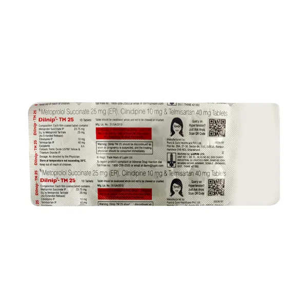 Dilnip TM 25 Tablet