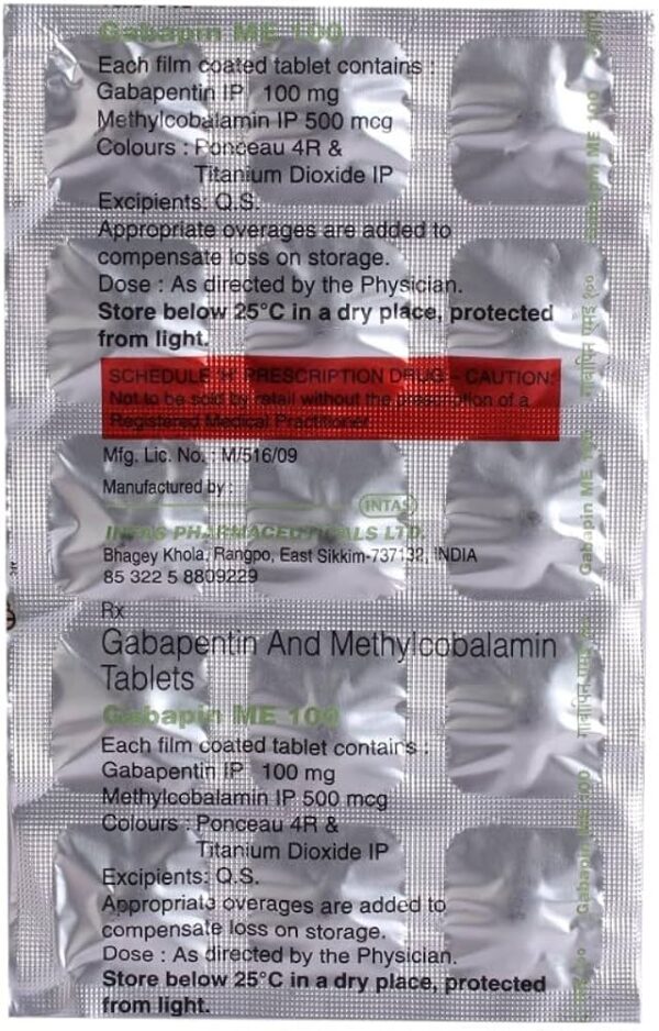 Gabapin ME 100 Tablet