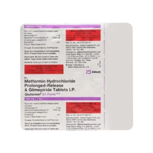 "Gluformin G 1 Forte New Tablet PR, Gluformin G 1 Forte New Tablet PR price, Gluformin G 1 Forte New Tablet PR alternatives, Glimepiride+Metformin"