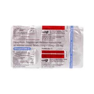 Sitaglyn DM 10mg/500mg/100mg Tablet