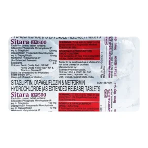 Sitara DM 10mg/500mg/100mg Tablet