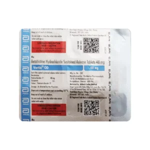 Vertin OD 48mg Tablet SR, Vertin OD 48mg Tablet SR price, Vertin OD 48mg Tablet SR alternatives, Betahistine