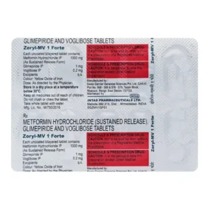 Zoryl MV Forte 1 Tablet