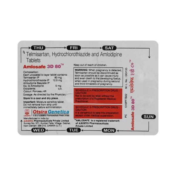 Amlosafe 3D 80 Tablet