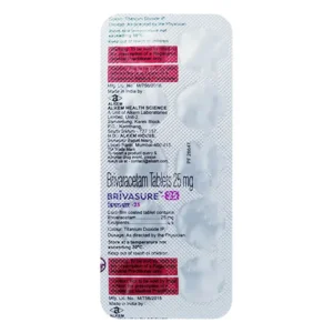 Brivasure-25 Tablet, Brivasure 25 uses, Brivasure 25 price, Brivasure 25 side effects, Brivaracetam 25mg tablet, Alkem Brivasure 25