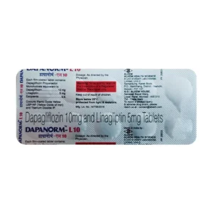 Dapanorm-L 10 Tablet, Dapanorm-L 10 Tablet price, Dapanorm-L 10 Tablet uses, Dapanorm-L 10 Tablet benefits, Dapanorm-L 10 Tablet side effects, Dapanorm-L 10 Tablet alternatives, Dapagliflozin 10mg + Linagliptin 5mg tablet, Alkem Dapanorm-L 10