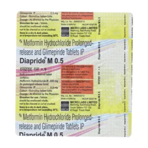 Diapride M 0.5 Tablet