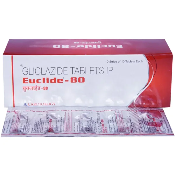 Euclide-80 Tablet, Euclide 80 price, Euclide 80 uses, Euclide 80 side effects, Gliclazide 80mg tablets, Alkem Pharma diabetes medicine