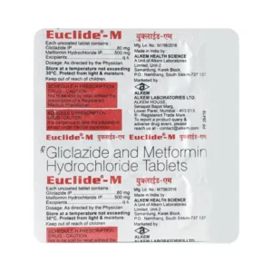 Euclide-M Tablet, Euclide-M Tablet price, Euclide-M Tablet uses, Euclide-M Tablet side effects, Glimepiride + Metformin tablets, Alkem Pharma diabetes medicine