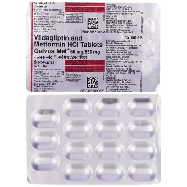 Galvus Met 50mg/850mg Tablet