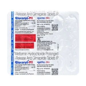 Glucoryl-M 1 Tablet, Glucoryl-M 1 Tablet price, Glucoryl-M 1 Tablet uses, Glucoryl-M 1 Tablet side effects, Alkem Pharma Glucoryl-M 1 Tablet