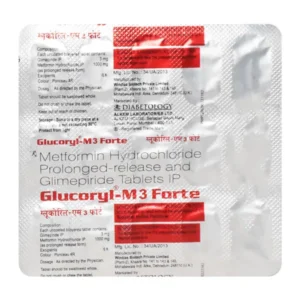 Glucoryl-M3 Forte Tablet, Glucoryl M3 Forte uses, Glucoryl M3 Forte price, Metformin + Glimepiride tablet, Alkem Glucoryl M3 Forte