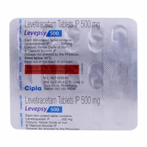 Levepsy 500 Tablet, Levepsy 500 uses, Levepsy 500 price, Levepsy 500 side effects, Levetiracetam 500mg tablet