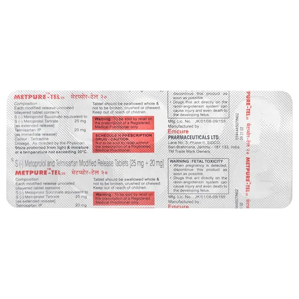Metpure-Tel 20 Tablet