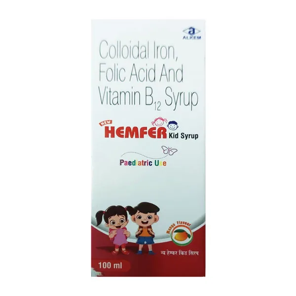 New Hemfer Kid Syrup, Hemfer Syrup for kids, Hemfer Kid Syrup uses, Hemfer Kid Syrup price, Alkem Pharma Hemfer Syrup