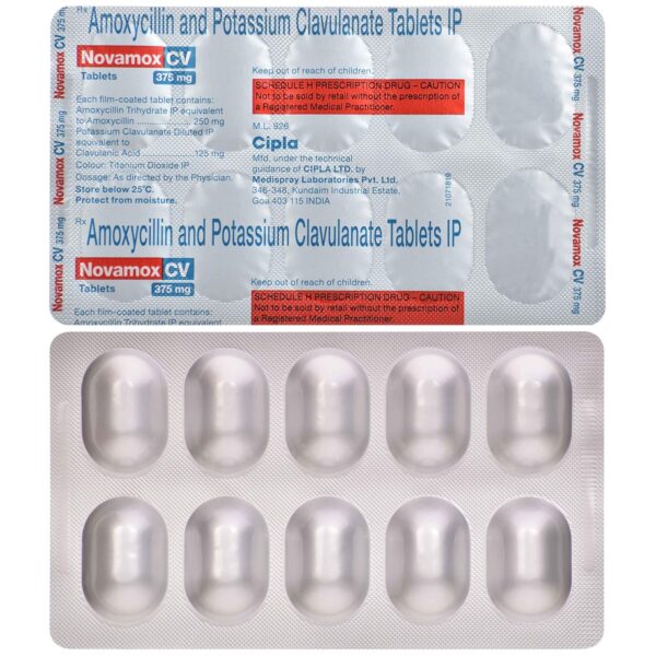 Novamox CV 250mg/125mg Tablet