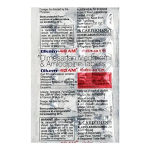 Olkem-40 AM Tablet, Olkem 40 AM uses, Olkem 40 AM benefits, Olkem 40 AM side effects, Olkem 40 AM price, Olkem 40 AM Alkem Pharma, Olmesartan Amlodipine tablet