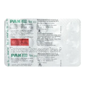 PAN 20 Tablet, PAN 20 Tablet price, PAN 20 Tablet uses, Pantoprazole 20mg, PAN 20 Alkem Pharma