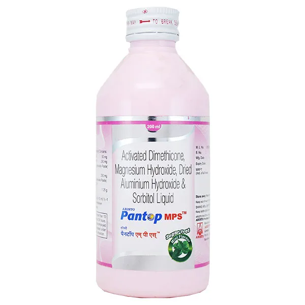 Pantop MPS Syrup, Antacid Syrup, Gas Relief Syrup, Acidity Medicine, Aristo Pharma