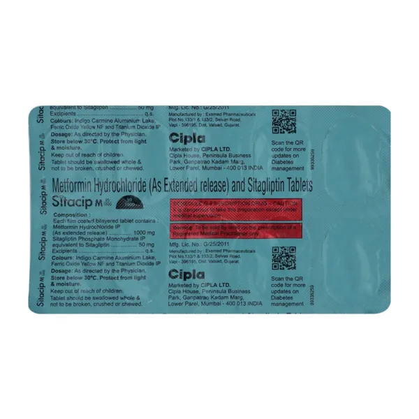 Sitacip M 50/1000 Tablet