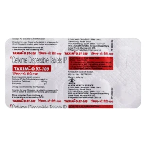 Taxim-O DT 100 Tablet, Cefixime 100mg tablet, Taxim-O DT price, Taxim-O 100 DT uses, Taxim-O DT side effects, Taxim-O antibiotic Alkem