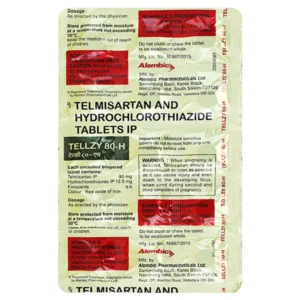 "Tellzy 80-H Tablet, Tellzy 80-H Tablet price, Tellzy 80-H Tablet alternatives, Telmisartan+Hydrochlorothiazide"