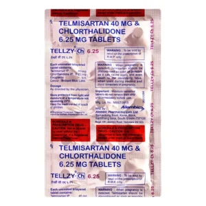 Tellzy-CH 6.25 Tablet, Tellzy-CH 6.25 Tablet price, Tellzy-CH 6.25 Tablet alternatives, Telmisartan+Chlorthalidone