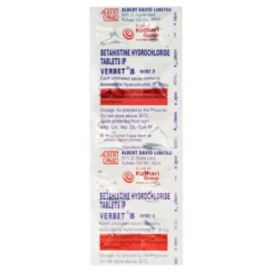 Verbet 8 Tablet"Verbet 8 Tablet, Verbet 8 Tablet price, Verbet 8 Tablet alternatives, Betahistine"