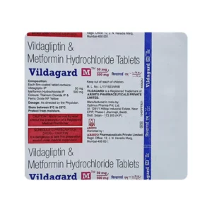 Vildagard M 50mg/500mg Tablet, Vildagliptin Metformin 500mg, Vildagard M Tablet, Vildagard M 500mg, Aristo Pharma diabetes tablet, Vildagard M price, type 2 diabetes control