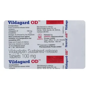Vildagard OD Tablet, Vildagliptin tablet, Aristo Pharma diabetes medicine, antidiabetic tablet, Vildagard OD uses, Vildagard price, Vildagard OD side effects, Vildagard dosage