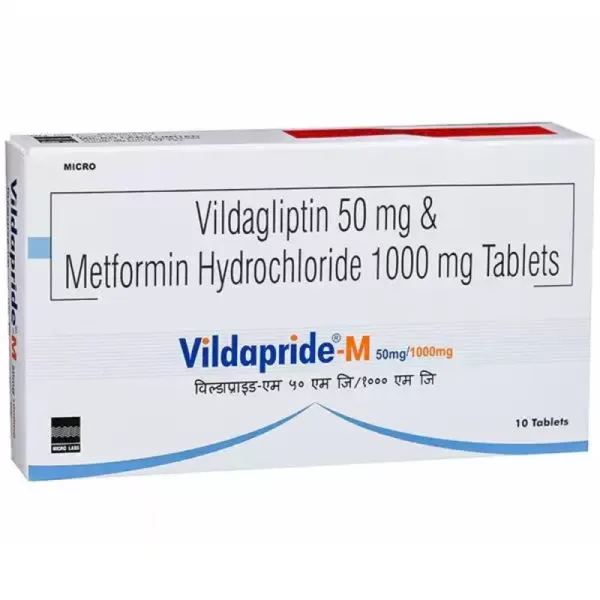 Vildapride-M 50mg/1000mg Tablet